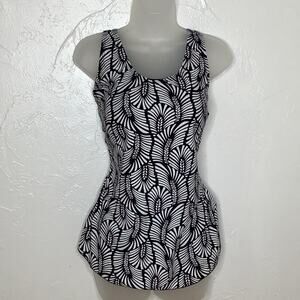 Shore Shape Skirted Sliming Asymmetrical built in bra one piece swimsuit SZ 16